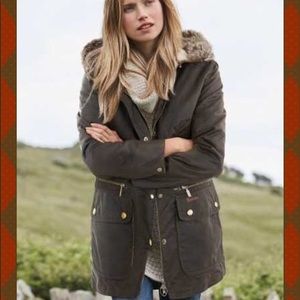 Barbour kelsall waxed hooded jacket Clearance